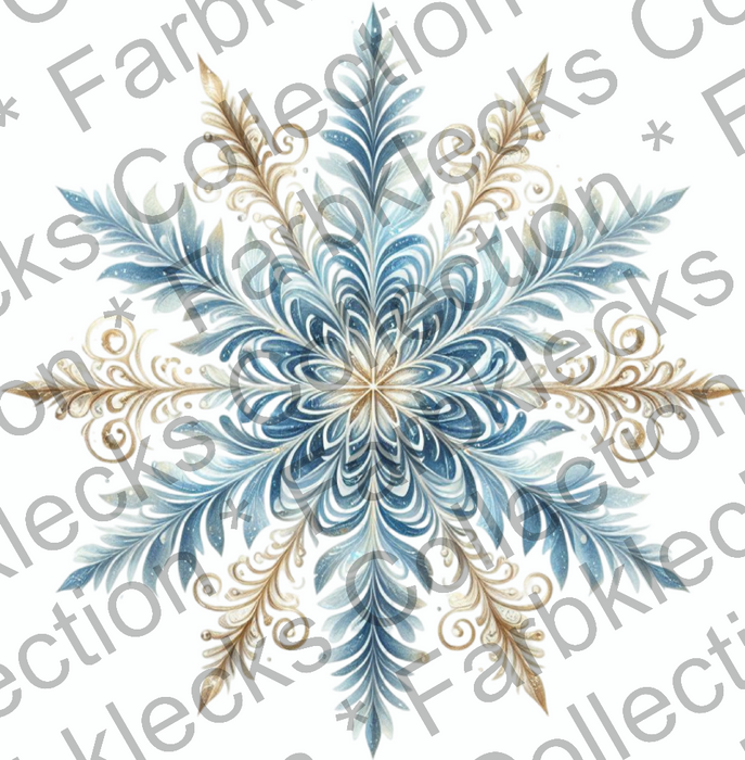 Motivtransfer 9425 Schneeflocke Watercolor