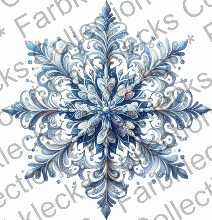 Motivtransfer 9427 Schneeflocke Watercolor