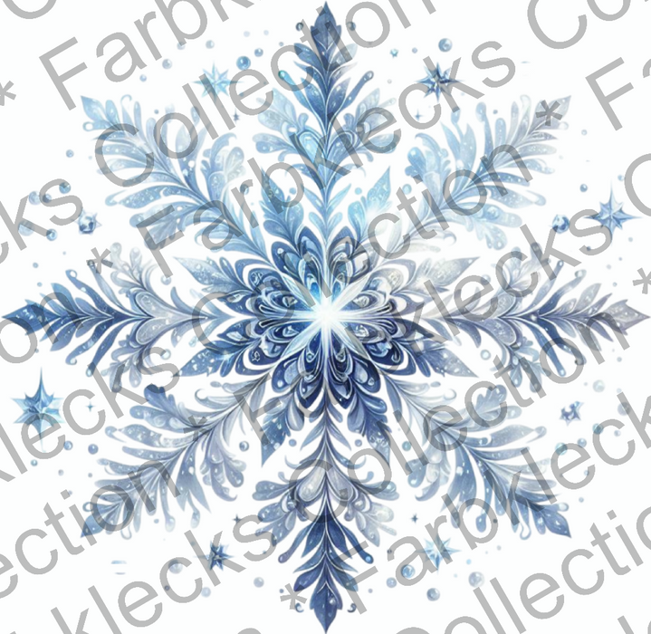 Motivtransfer 9429 Schneeflocke Watercolor
