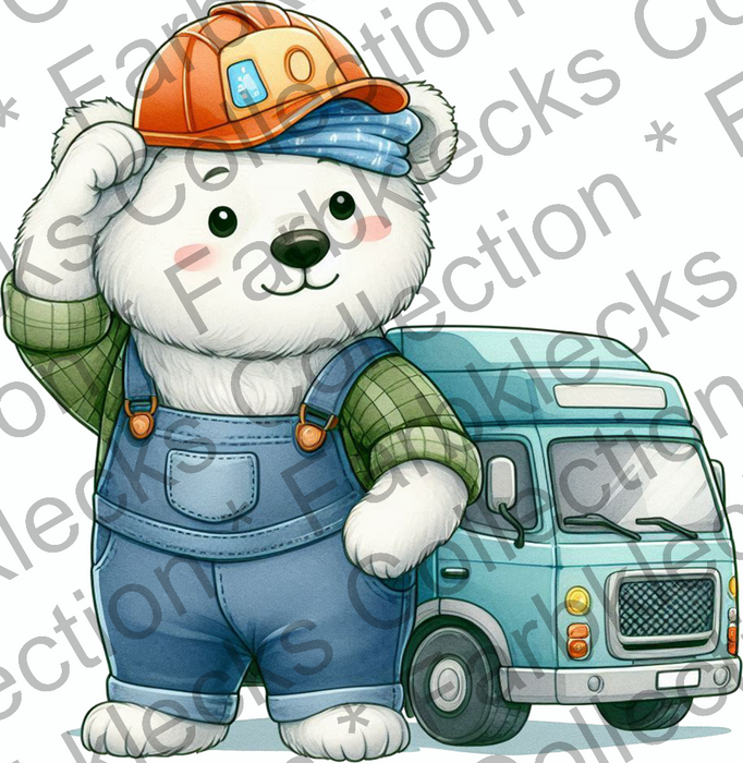 Motivtransfer 9666 Eisbär als Trucker