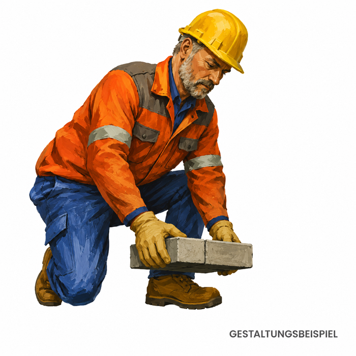 Arbeiter am Pflastern - (DF-727)