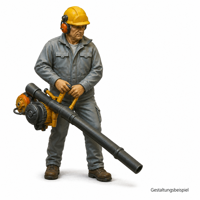 Arbeiter mit Laubbläser - (DF-732)
