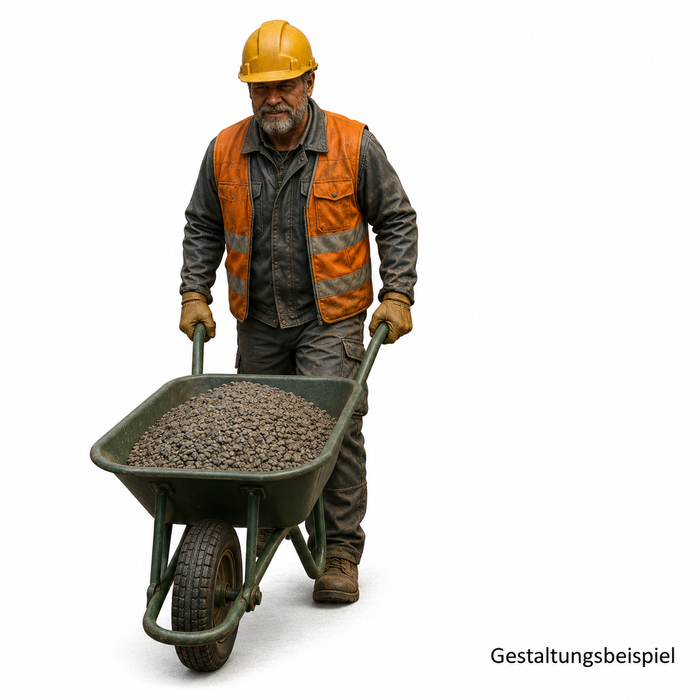 Arbeiter mit Schubkarre - (DF-737)