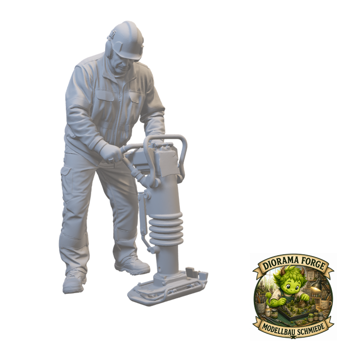 Arbeiter mit Stampfer - (DF-738)
