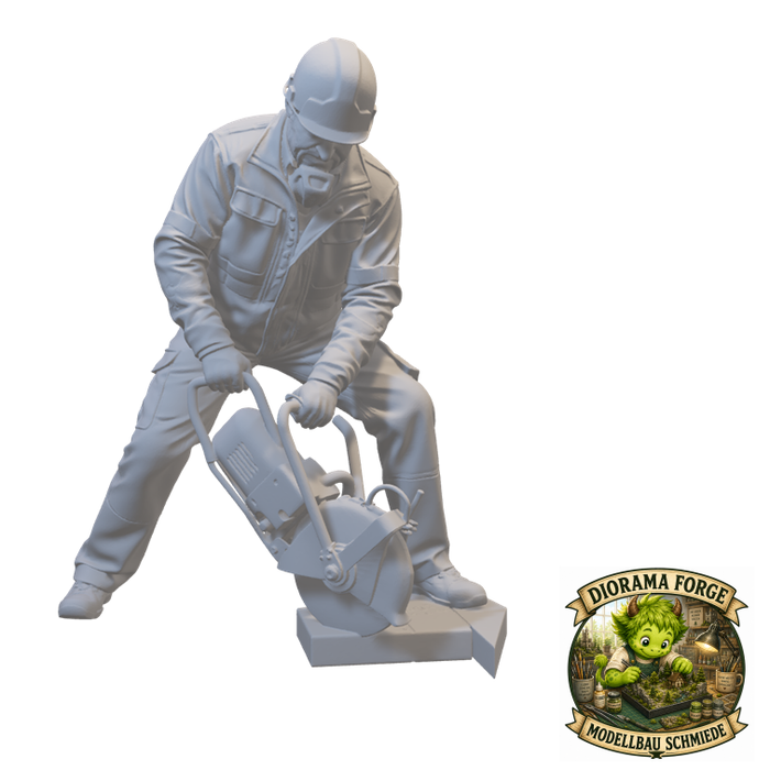Arbeiter mit Trennschleifer - (DF-739)