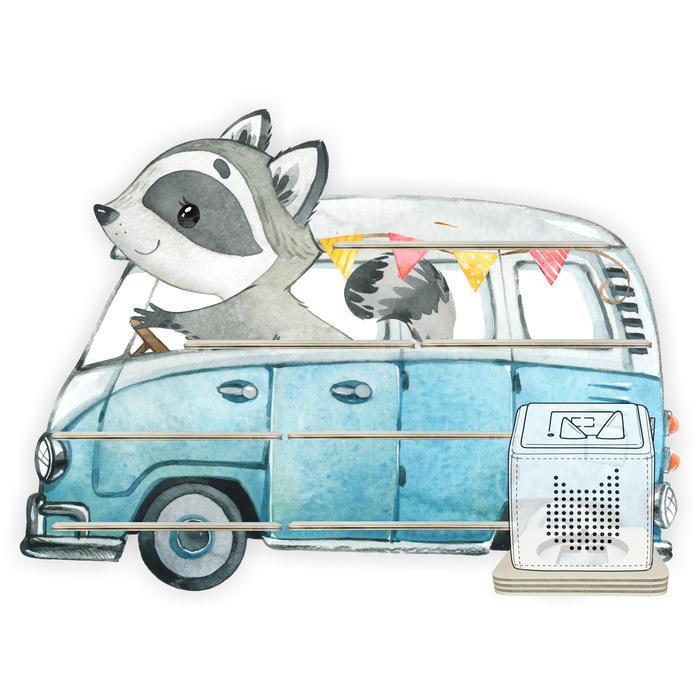 Regal für Musikbox - Auto Freunde Bus Waschbär