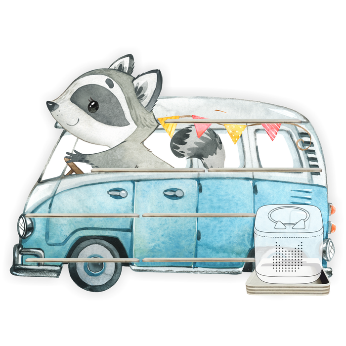 Regal für Musikbox - Auto Freunde Bus Waschbär