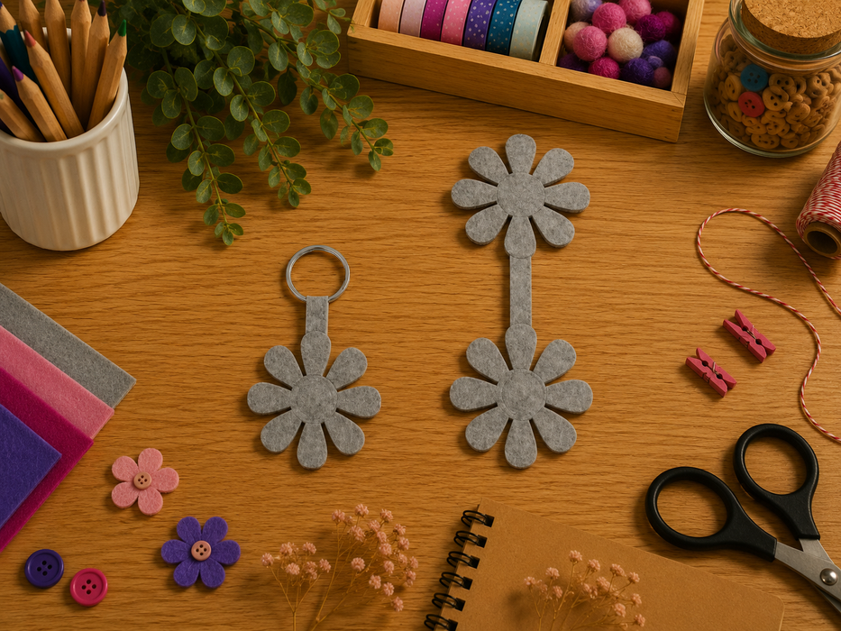 Schlüsselanhänger Blüte 3 mit Schlüsselring 10er Set BSN