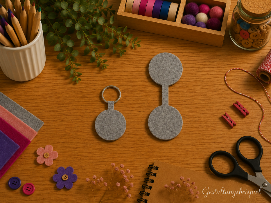 Schlüsselanhänger Geometrie 2 mit Schlüsselring 10er Set BSN