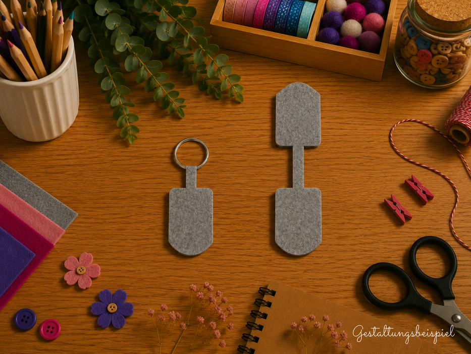 Schlüsselanhänger Geometrie 6 mit Schlüsselring 10er Set BSN