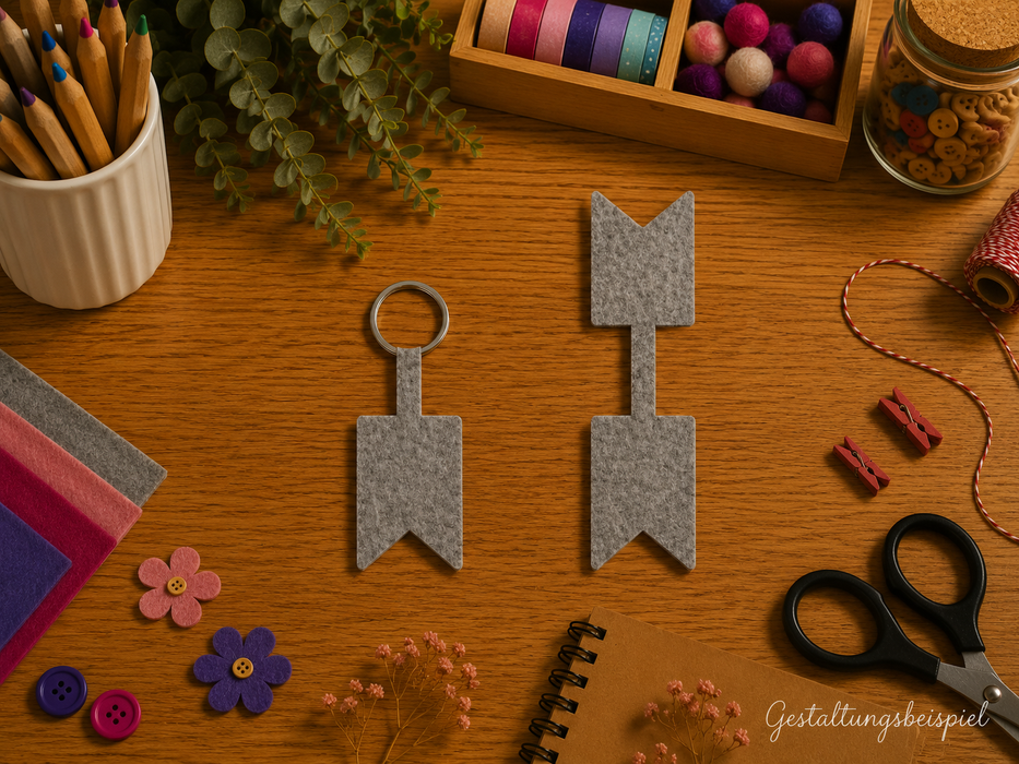 Schlüsselanhänger Geometrie 8 mit Schlüsselring 10er Set BSN