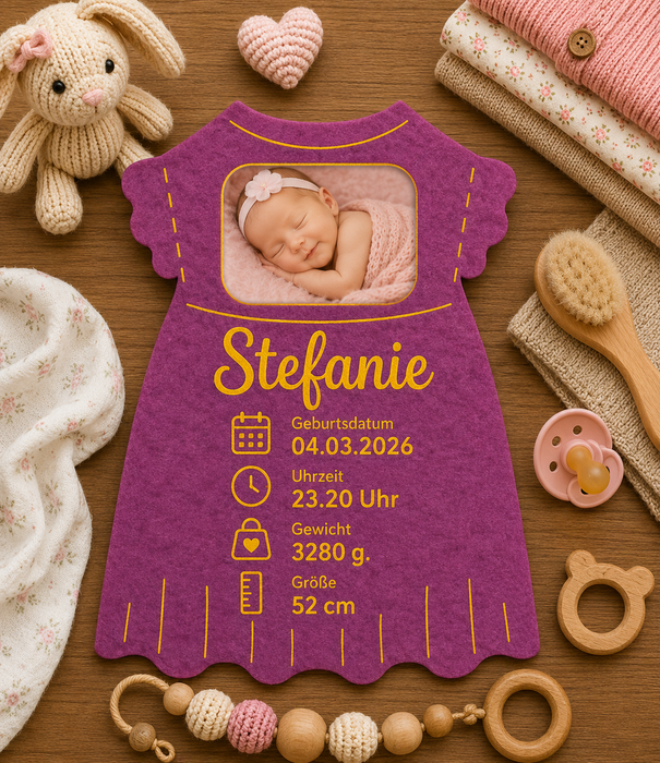 Baby Geburtsanzeige Motiv 10 mit Fotorahmen