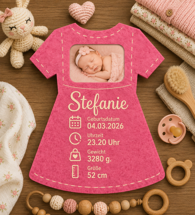 Baby Geburtsanzeige Motiv 2 mit Fotorahmen