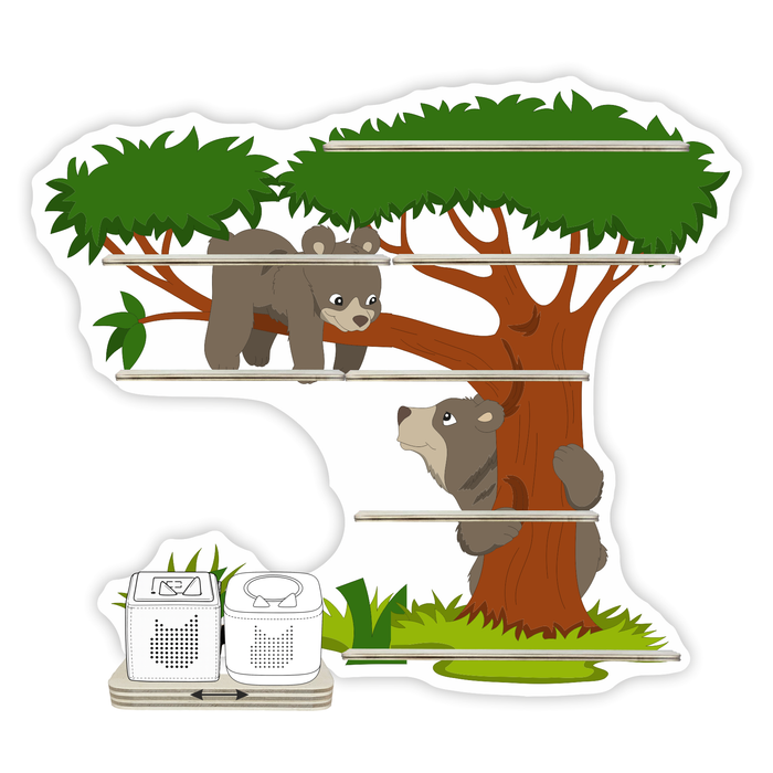 Regal für Musikbox - Baum mit Bären