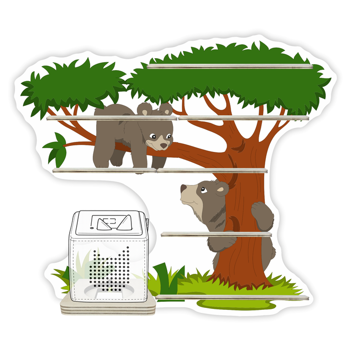 Regal für Musikbox - Baum mit Bären