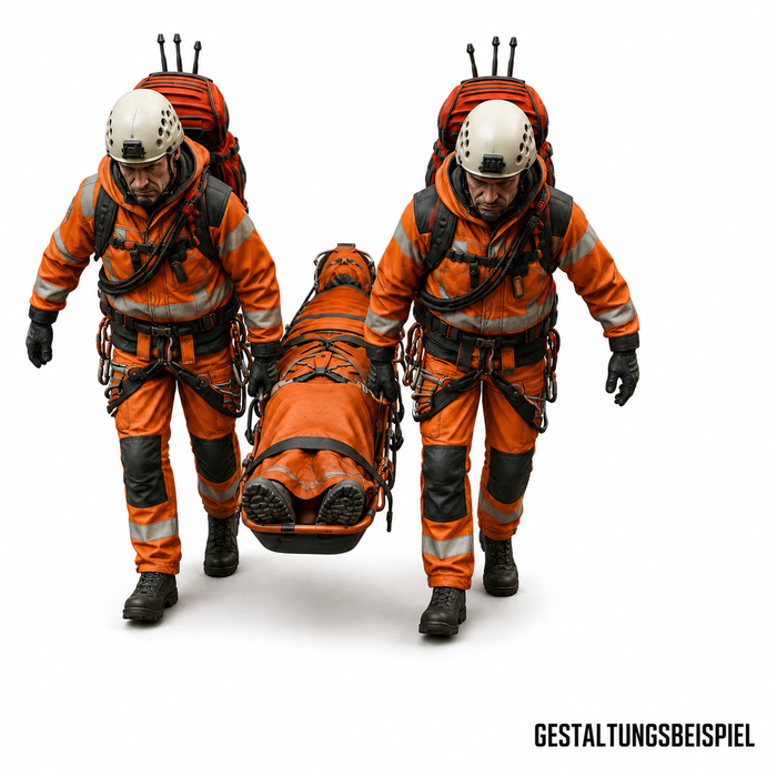 Bergretter mit Verletztem - (DF-748)