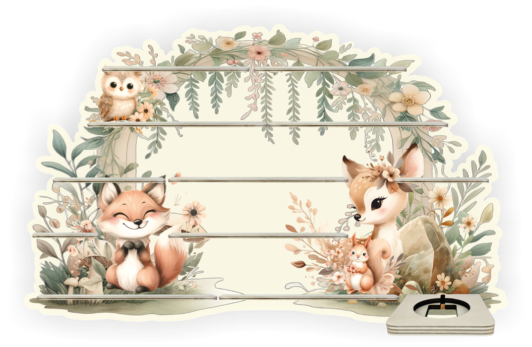 Regal für Musikbox - Blumenbogentiere