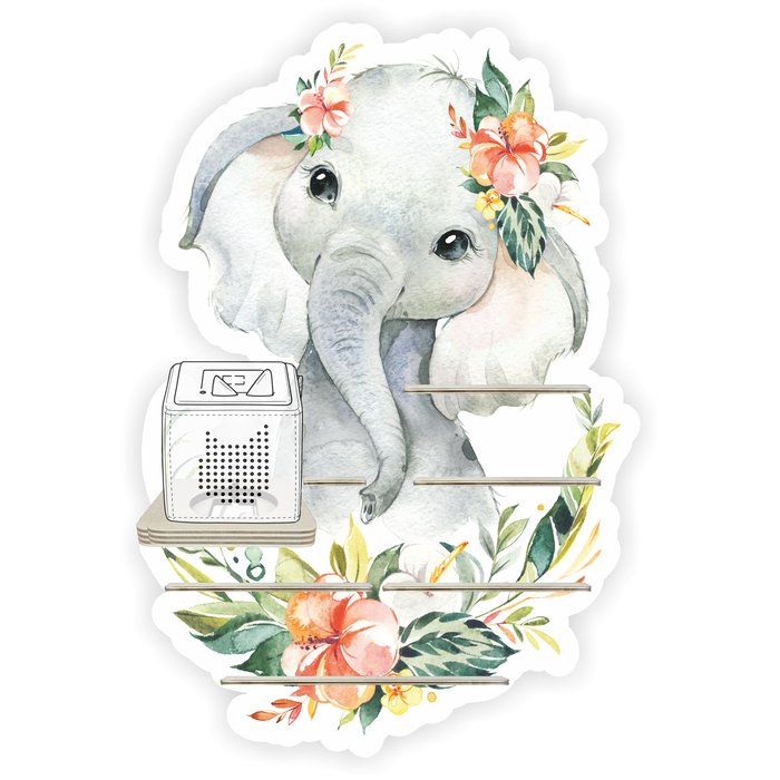 Regal für Musikbox - Blumen Elefant