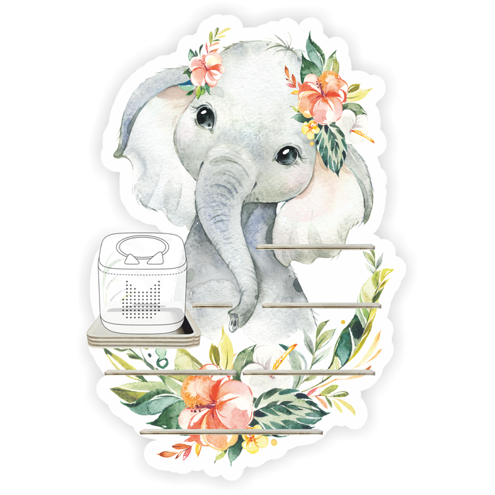 Regal für Musikbox - Blumen Elefant