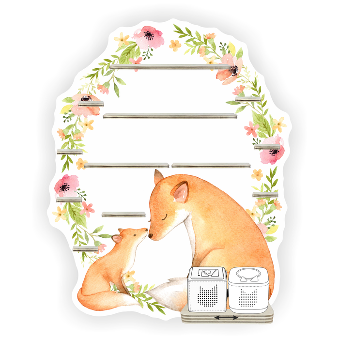 Regal für Musikbox - Blumenkranz mit Fuchs
