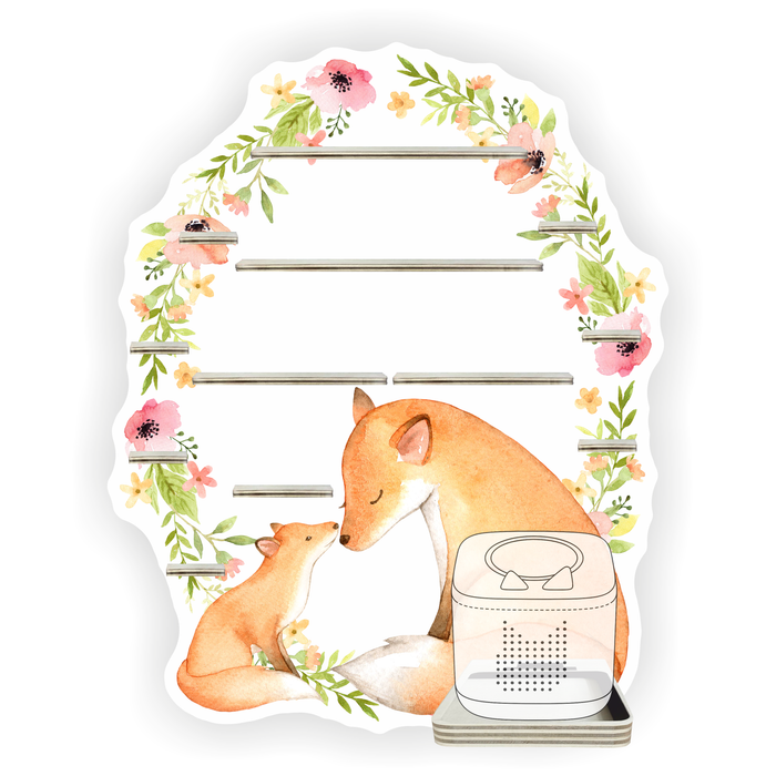 Regal für Musikbox - Blumenkranz mit Fuchs