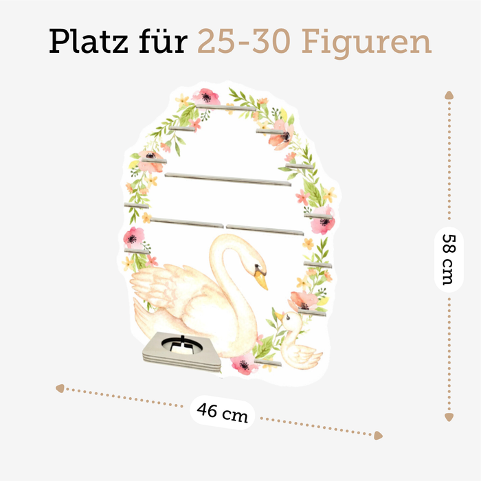 Regal für Musikbox - Blumenkranz mit Schwan