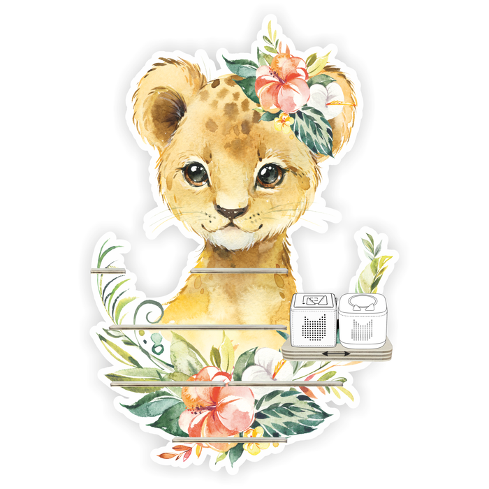 Regal für Musikbox - Blumen Tiger
