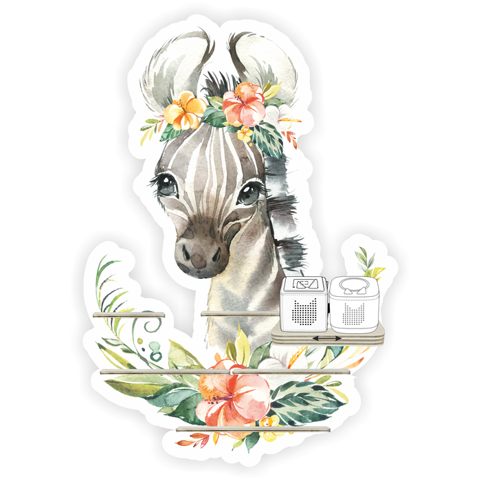 Regal für Musikbox - Blumen Zebra
