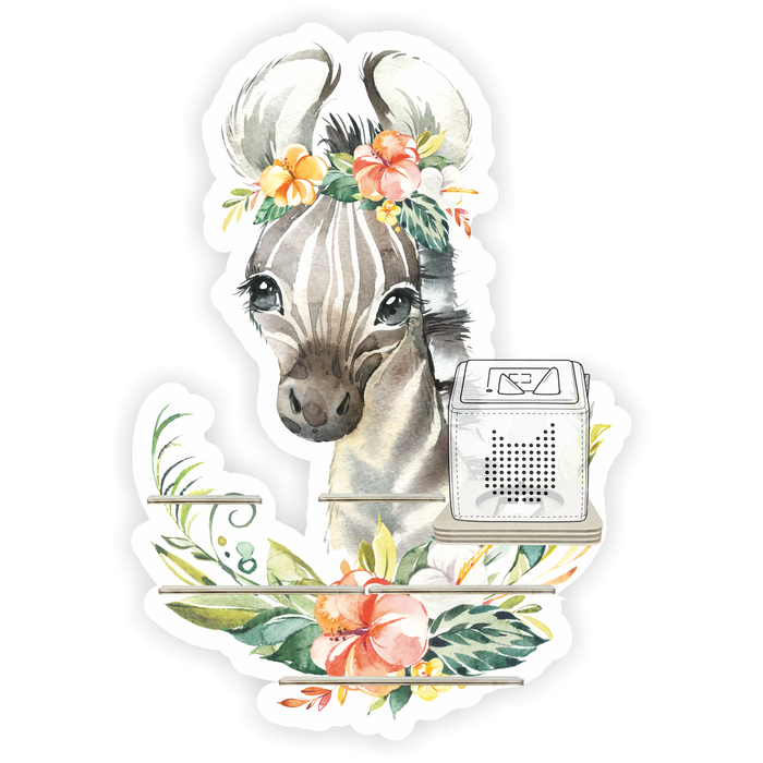 Regal für Musikbox - Blumen Zebra