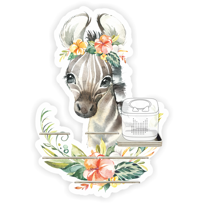 Regal für Musikbox - Blumen Zebra