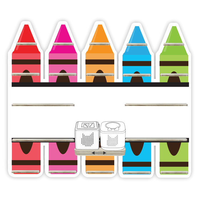 Regal für Musikbox - Buntstifte