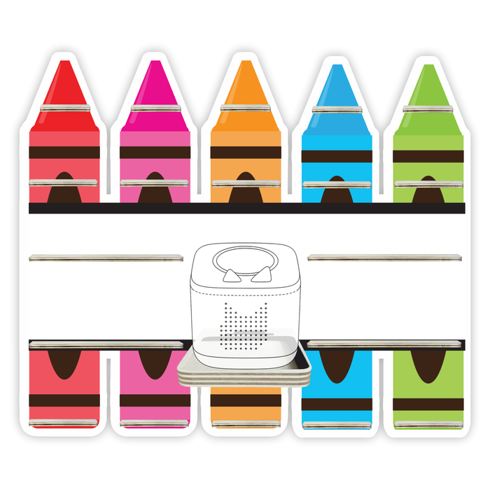 Regal für Musikbox - Buntstifte