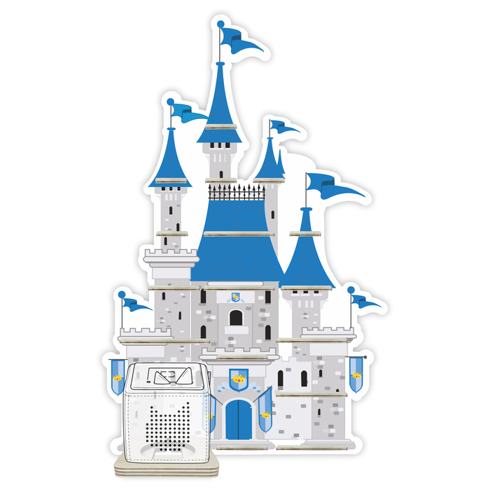 Regal für Musikbox - Burg blau