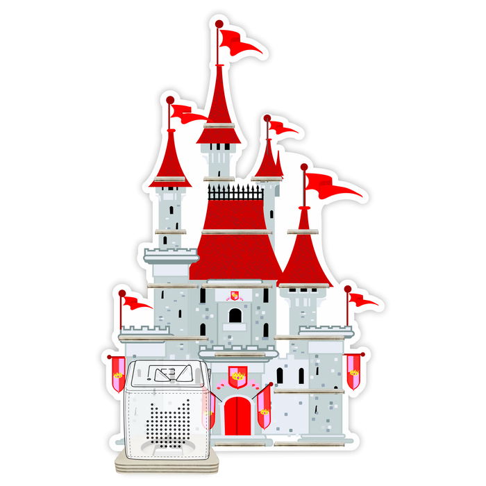 Regal für Musikbox - Burg rot