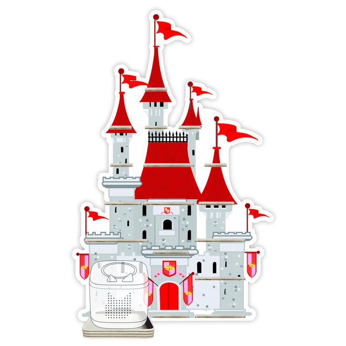 Regal für Musikbox - Burg rot