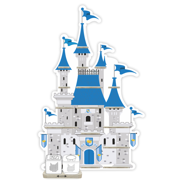 Regal für Musikbox - Burg blau