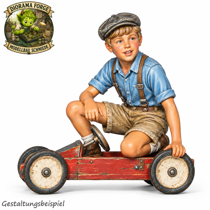 Classic Besucher Kind mit Holzauto - (DF-999)