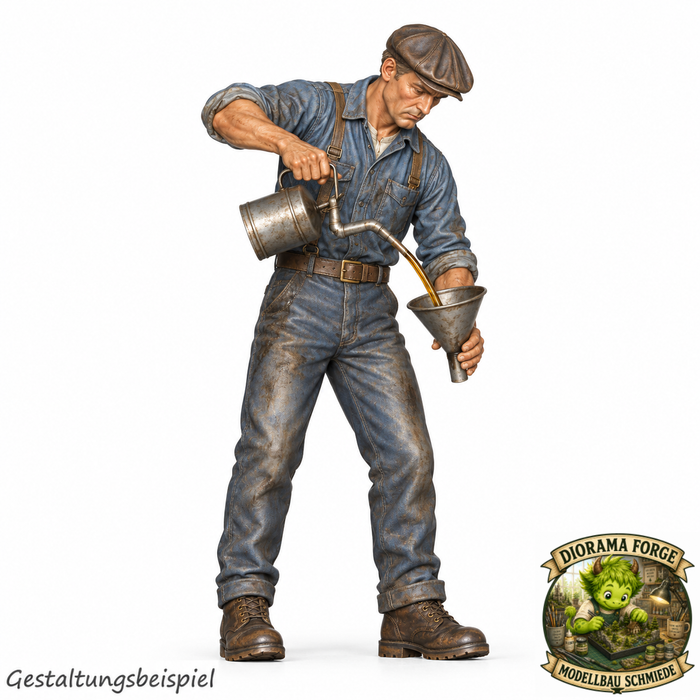 Classic Mechaniker füllt Öl nach - (DF-1007)