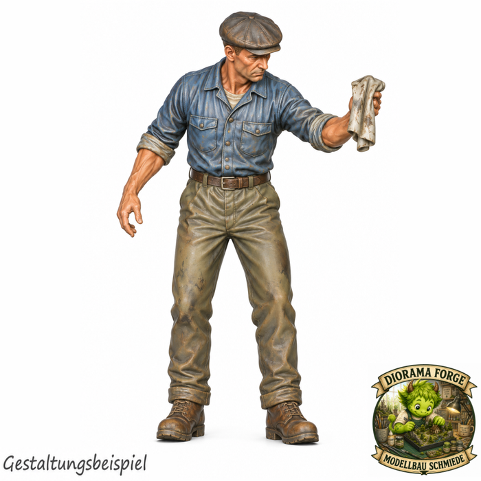 Classic Mechaniker putzt Scheibe - (DF-1029)