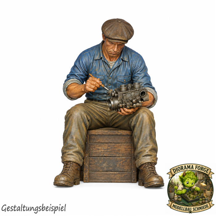 Classic Mechaniker reinigt Vergaser - (DF-1030)