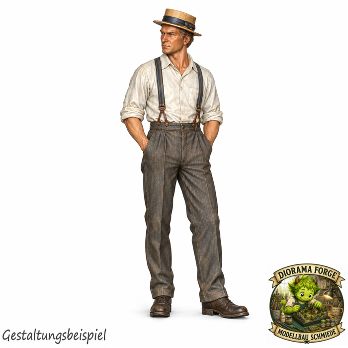 Classic Rennbesucher mit Hut  - (DF-1033)