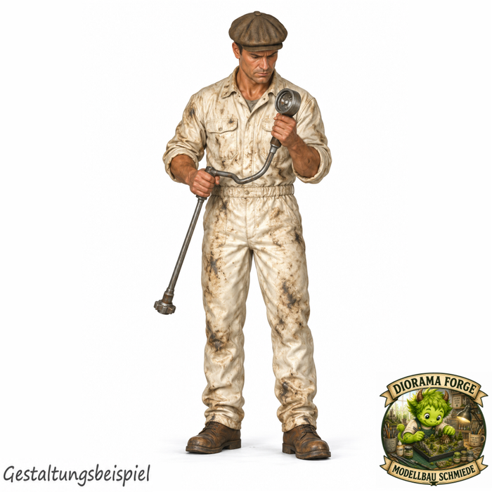 Classic Tankwart mit Reifendruckmesser - (DF-1049)