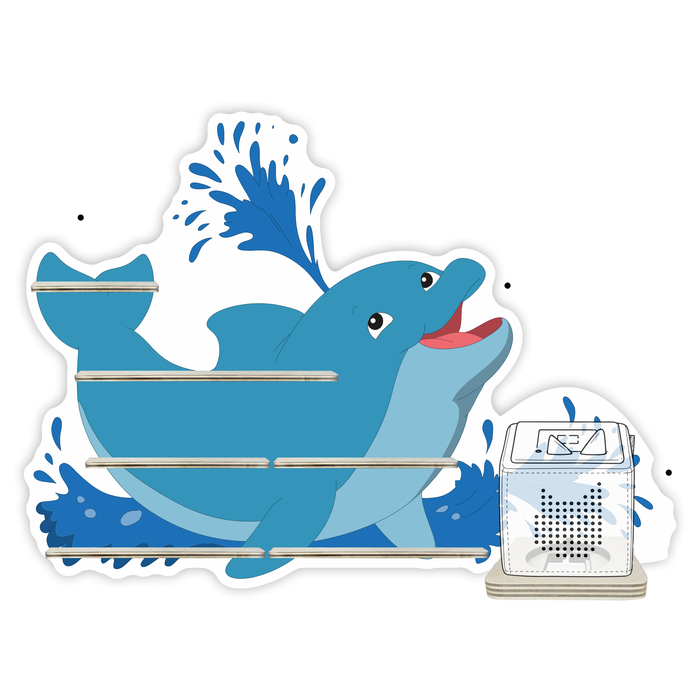 Regal für Musikbox - Delphin im Nass