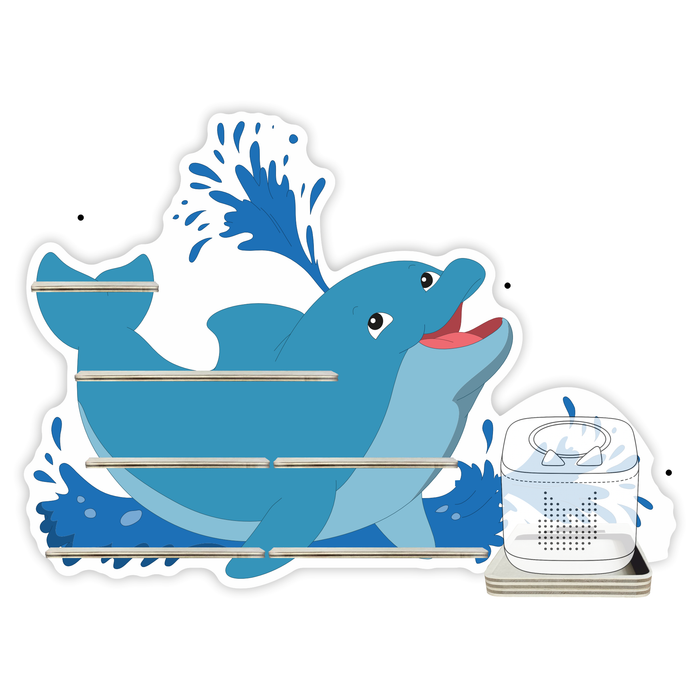 Regal für Musikbox - Delphin im Nass