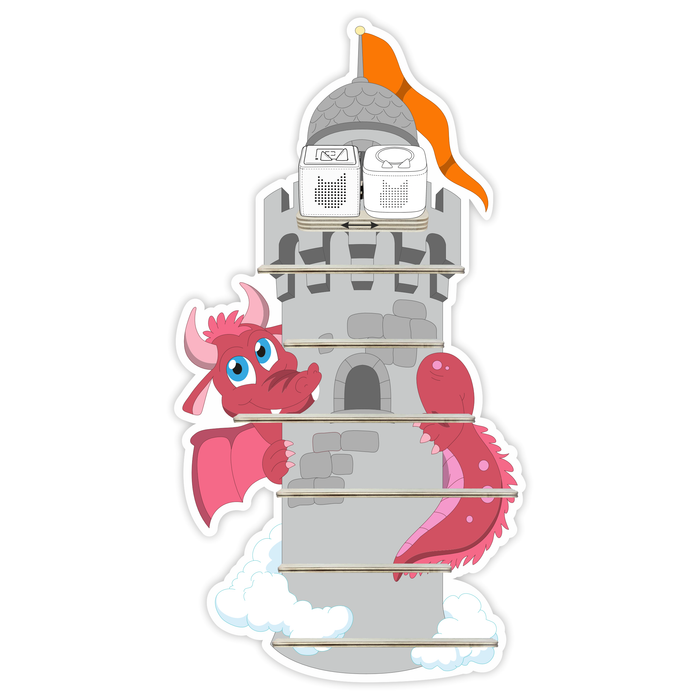 Regal für Musikbox - Drachenturm