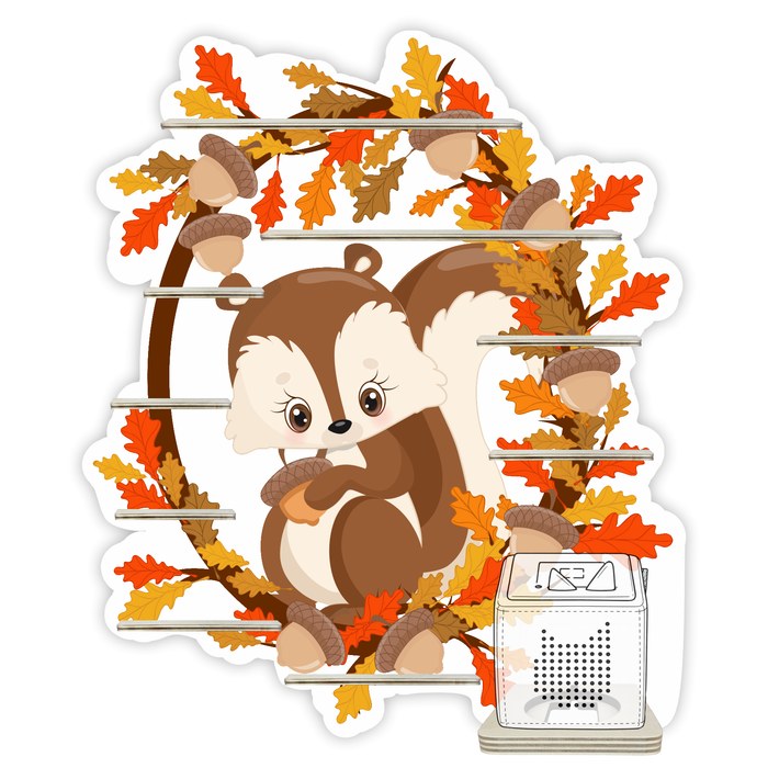 Regal für Musikbox - Eichhörnchen mit Kranz