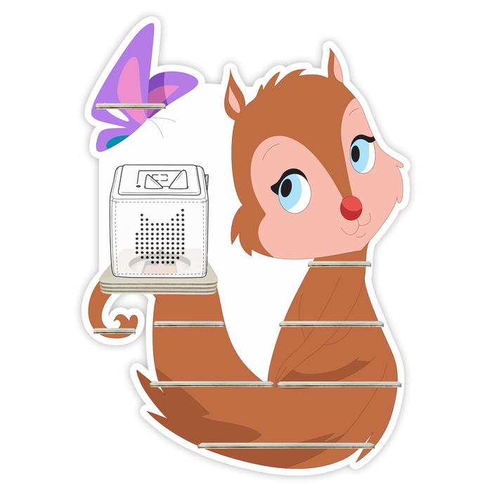 Regal für Musikbox - Eichhörnchen mit Schmetterling