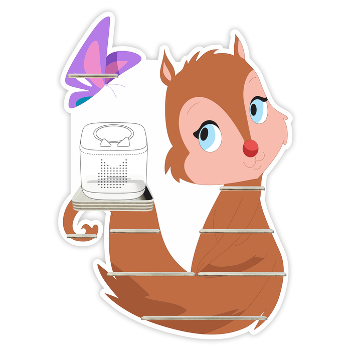 Regal für Musikbox - Eichhörnchen mit Schmetterling