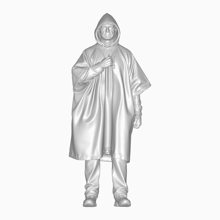 Fan im Regenponcho - (DF-1058)