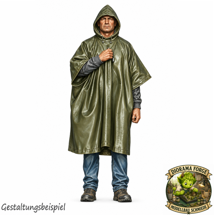 Fan im Regenponcho - (DF-1058)